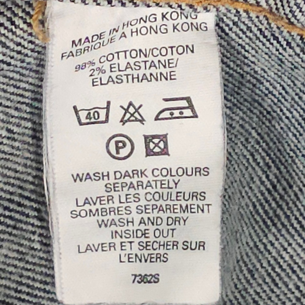 Vintage Y2K FCUK Denim Utility Pencil Skirt Zip Pocket Stretch Dark Wash 10 - Picture 8 of 11